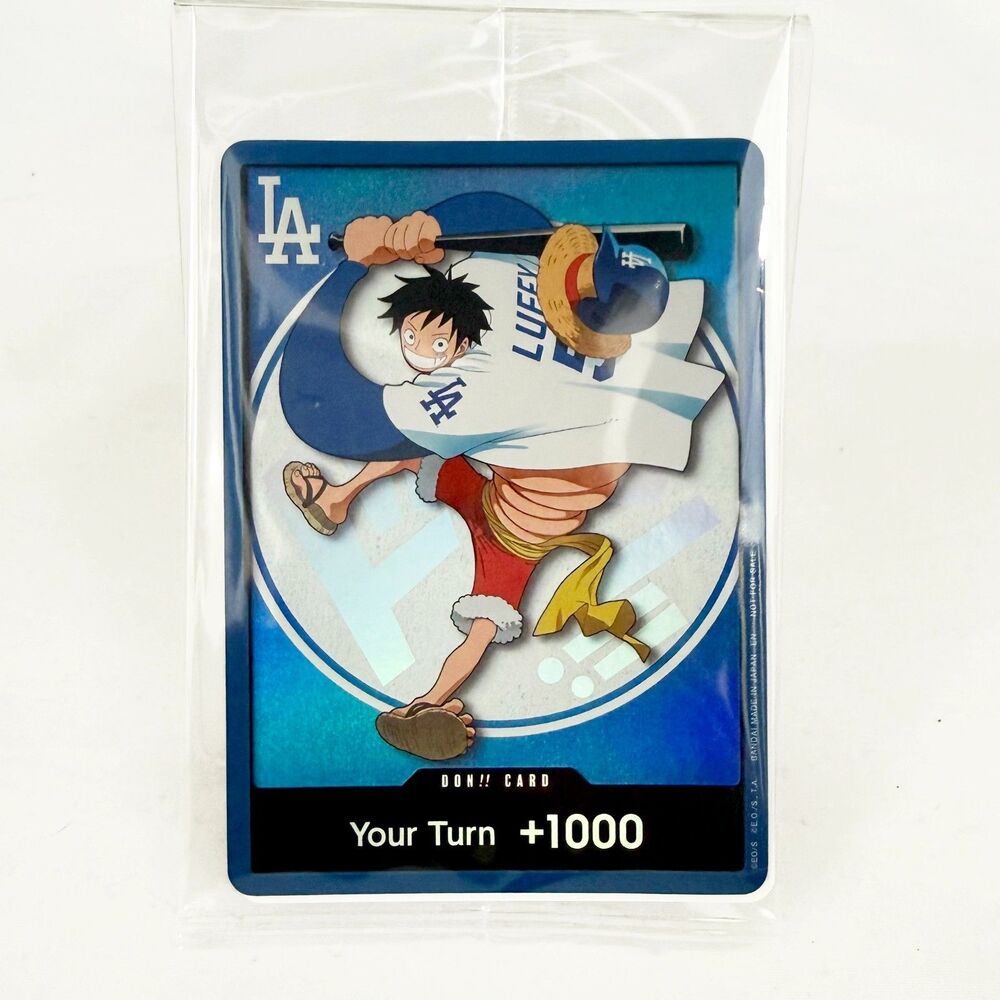 DON!! Card Monkey D Luffy Los Angeles LA Dodgers 2026 PROMO FOIL One Piece Night